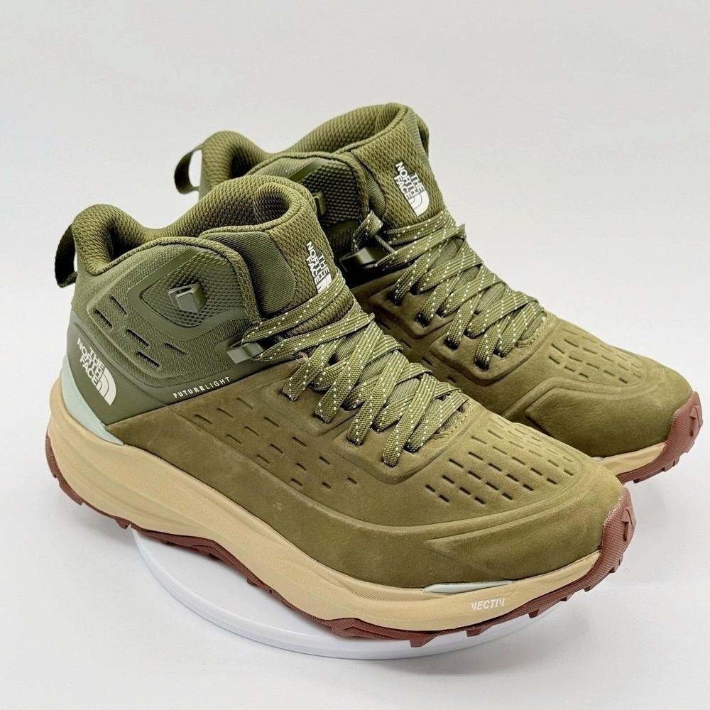 The North Face Womens Vectiv Exploris 2 Mid Futurelight Leather Size 9 Olive - Picture 4 of 11